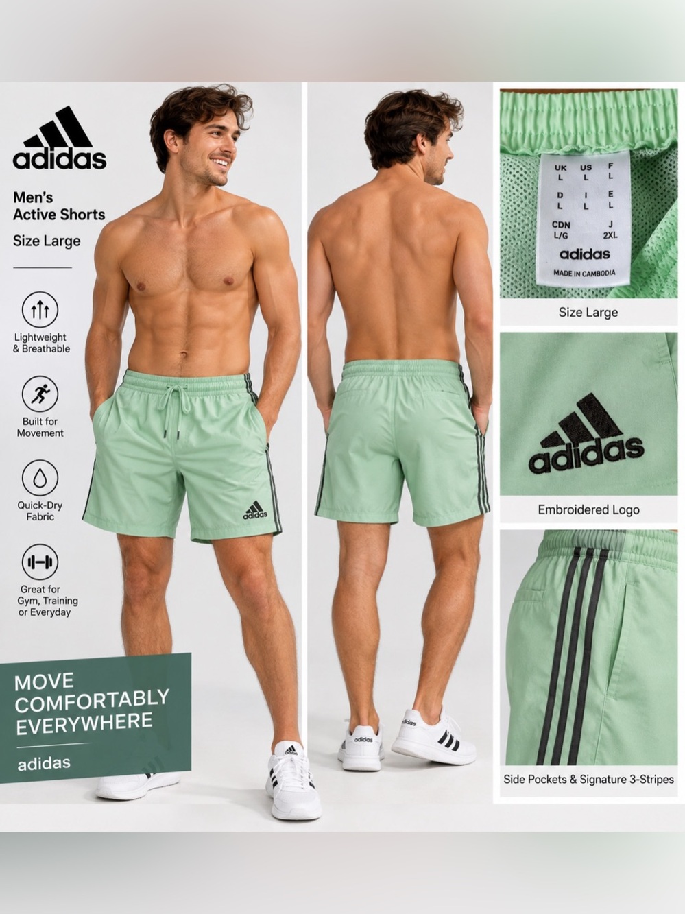 Adidas men’s athletic shorts